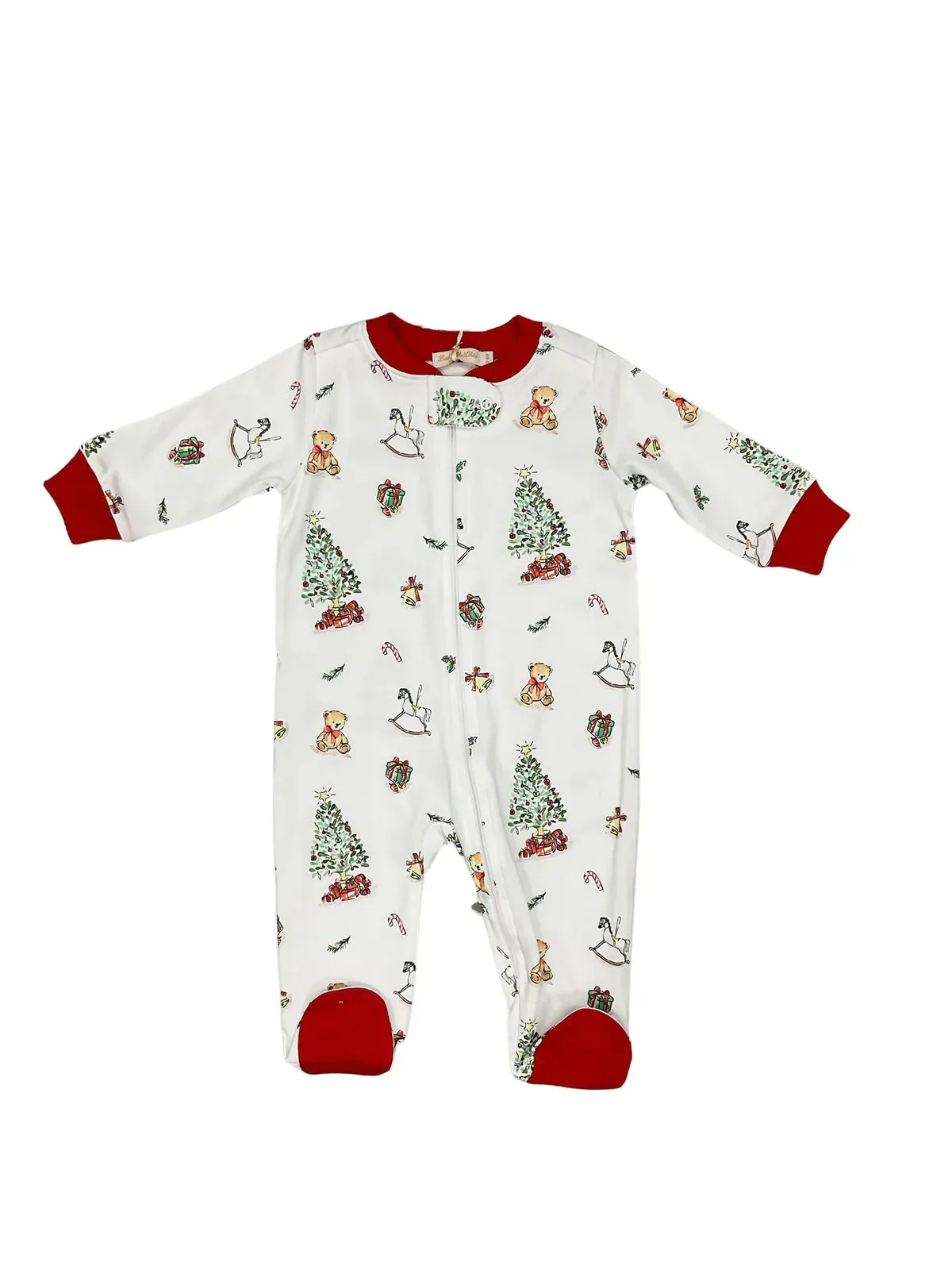 Baby Club Chic Christmas Tree Zipped Footie