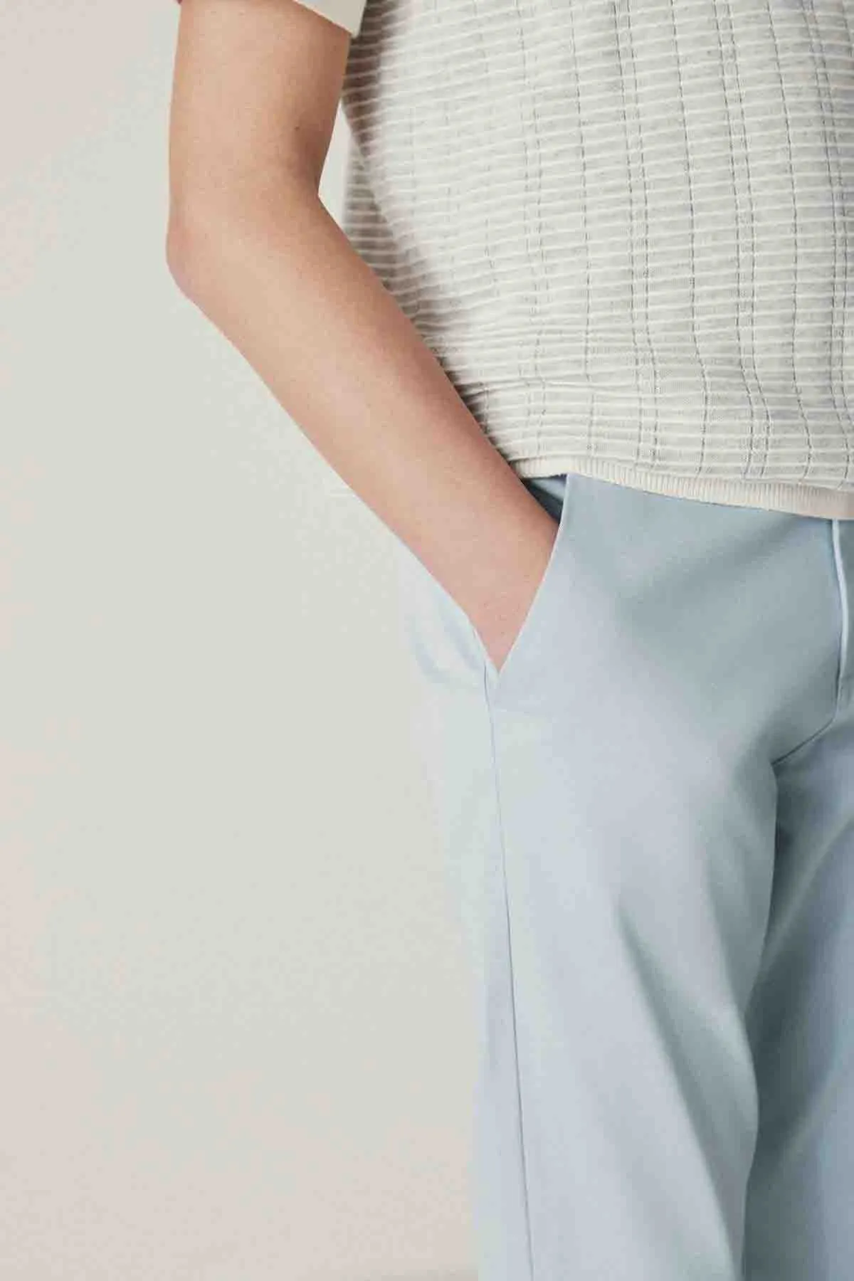Blue Skinny Fit Stretch Chino Trousers