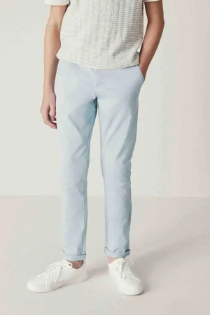 Blue Skinny Fit Stretch Chino Trousers