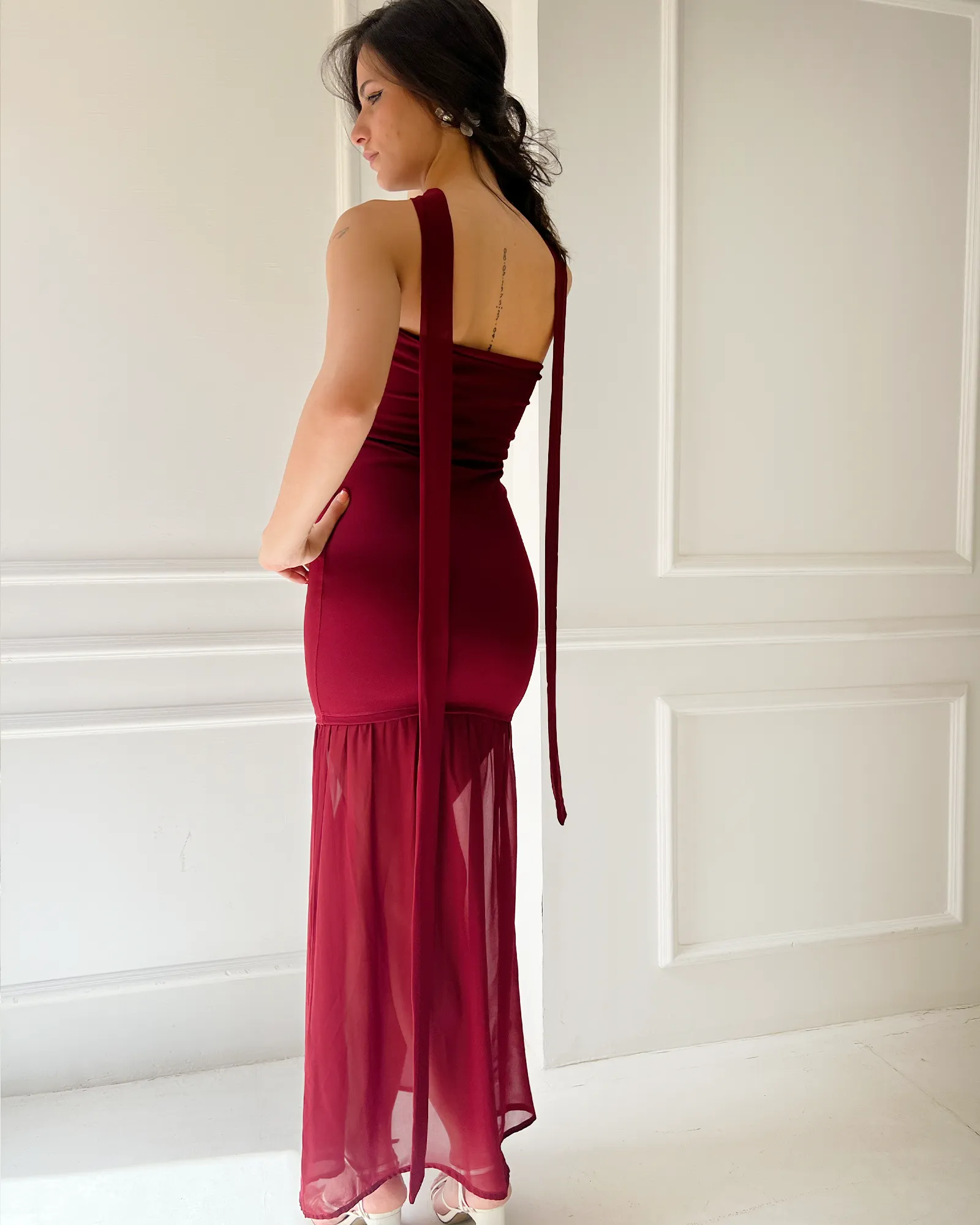 Burgundy Tube Dress