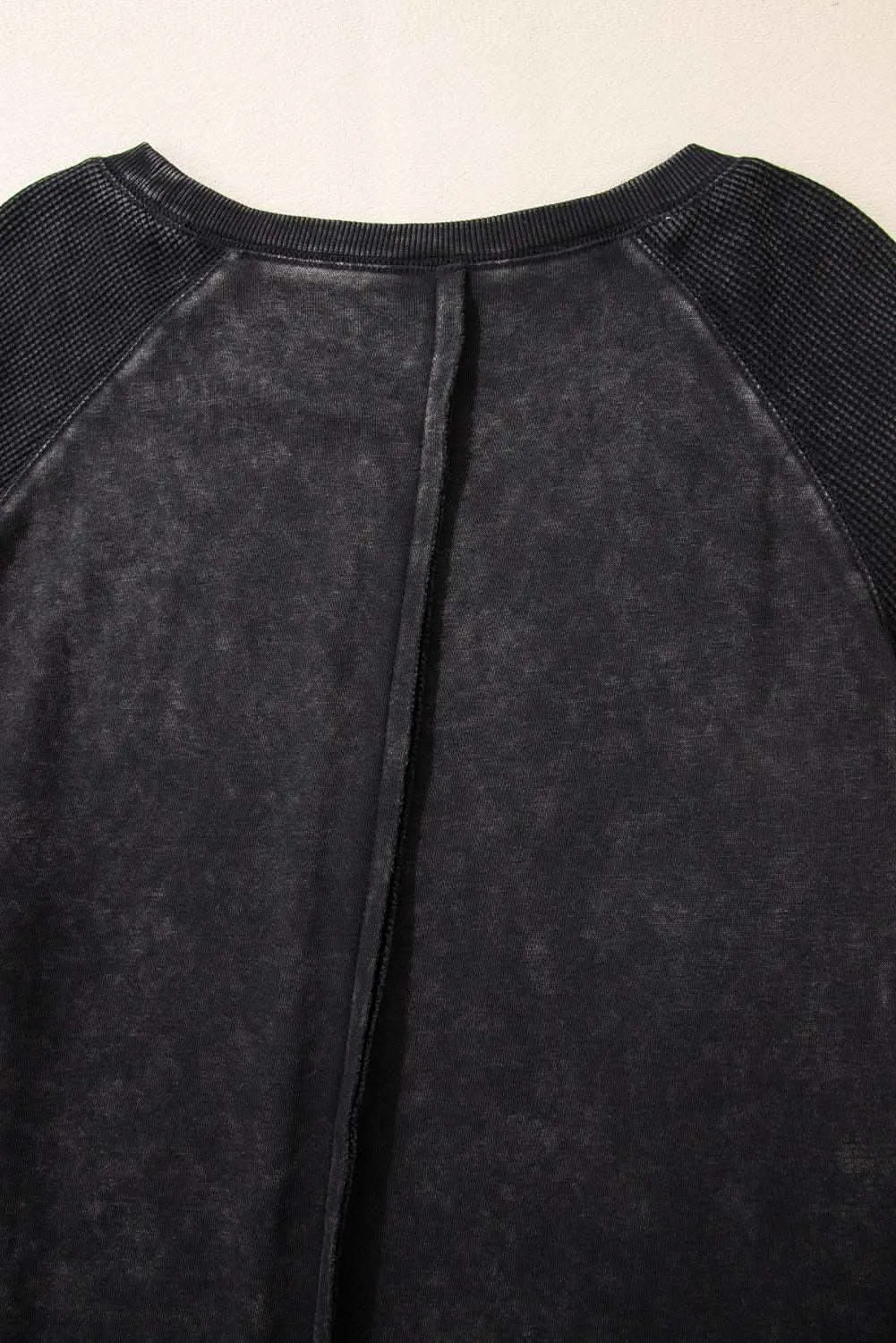 Chic black patchwork sweatshirt
