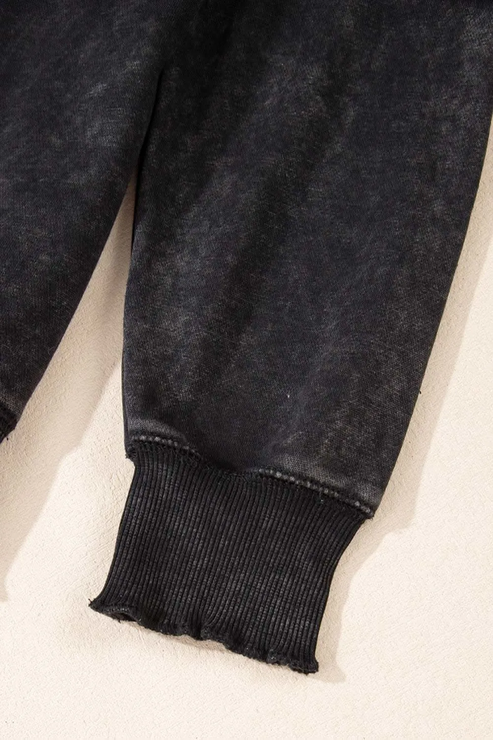 Chic black patchwork sweatshirt