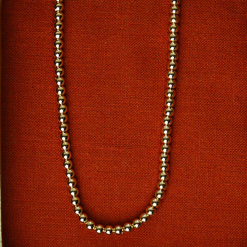 Classic ball gold necklace - 8mm