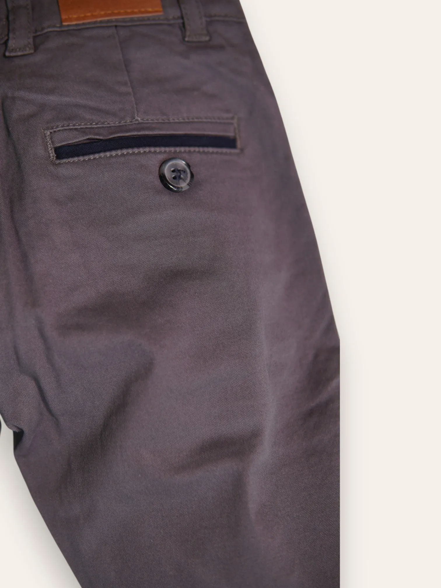 Grey Cotton Chino