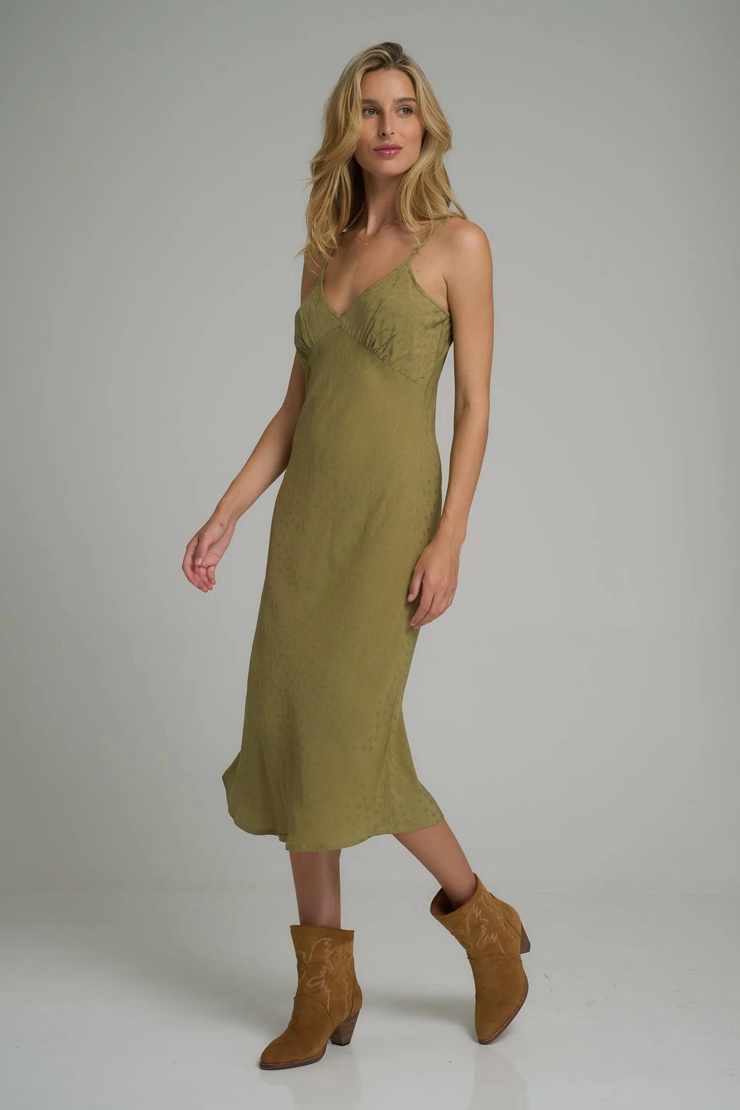 Pentacle Slip Dress - Darlington Floral/Pesto
