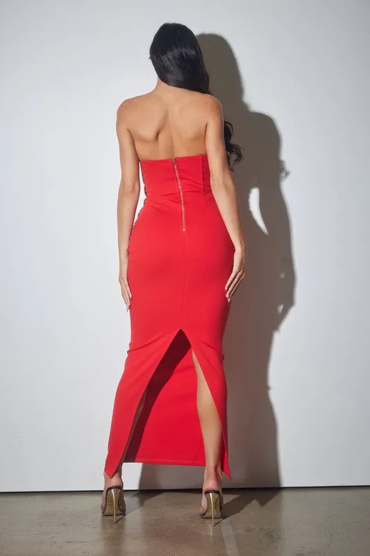 Red Carpet Ready Midi Dress