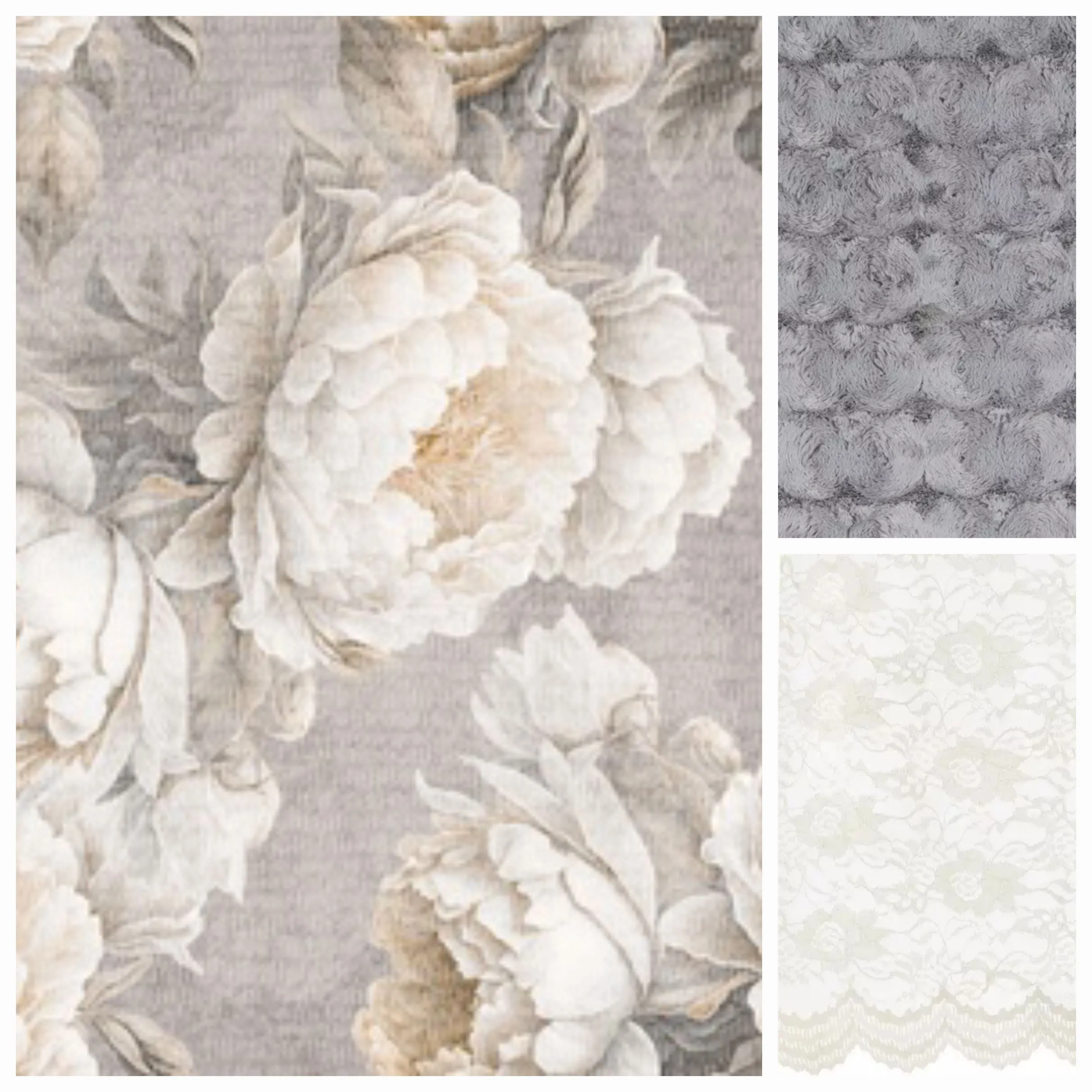 Shabby Chic Rose and Lace Baby Crib Bedding
