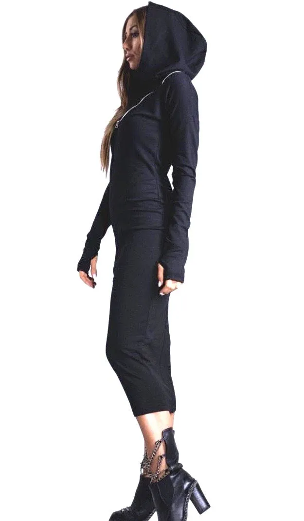 Slinky warm long sleeve dress