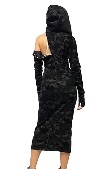 Slinky warm long sleeve dress