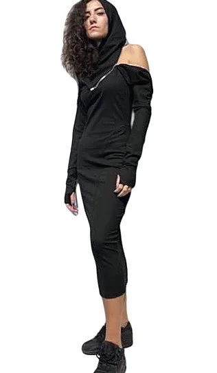 Slinky warm long sleeve dress