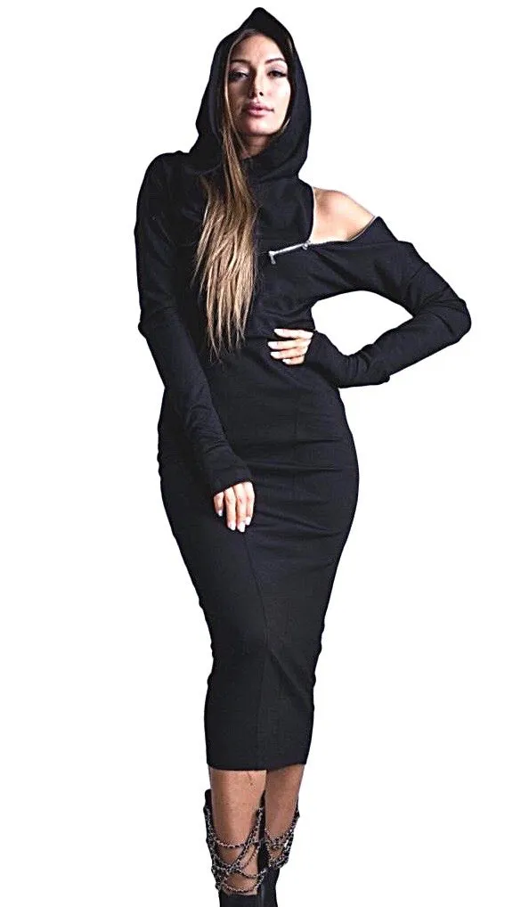 Slinky warm long sleeve dress