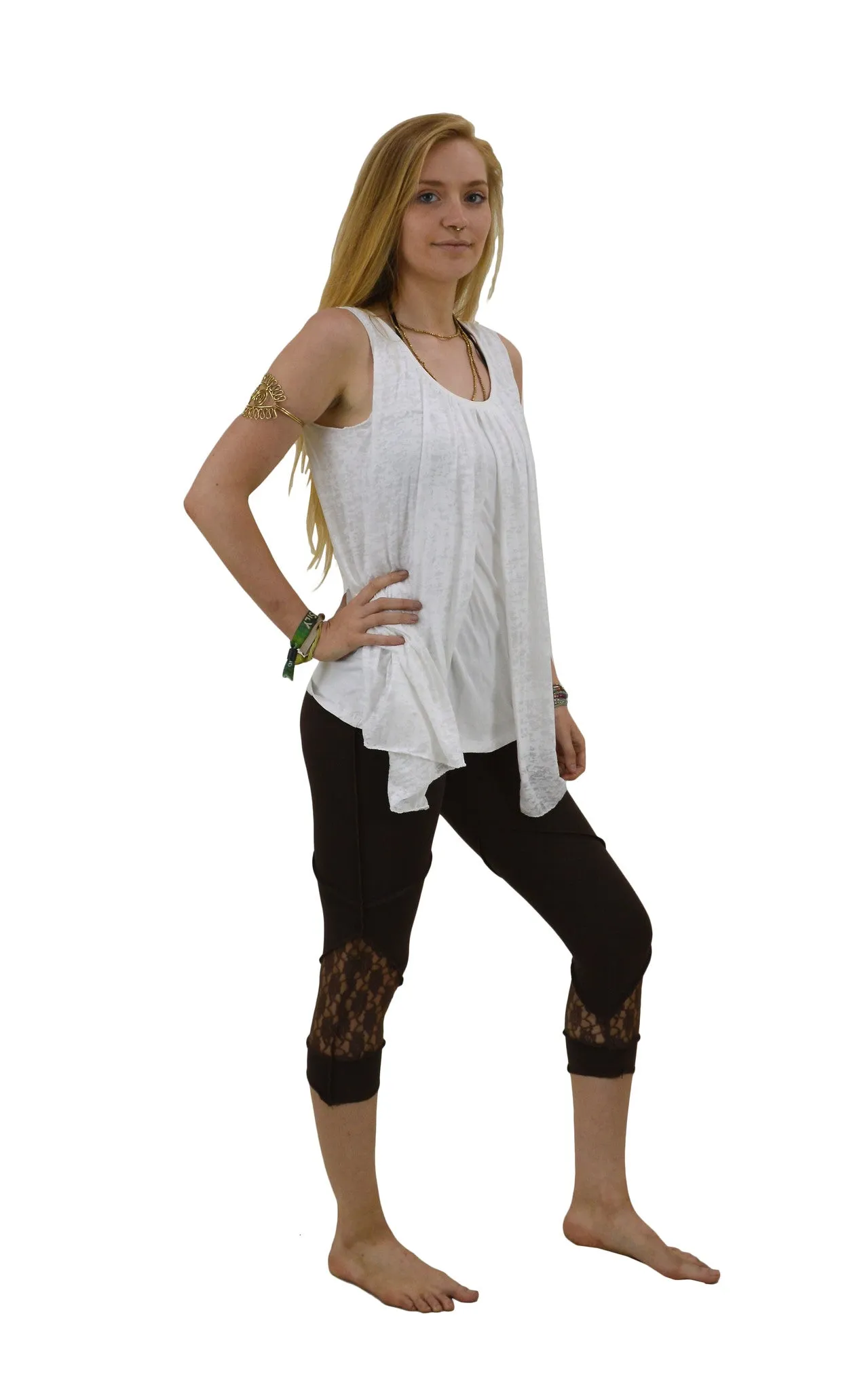 Split way sleeveless Blouse