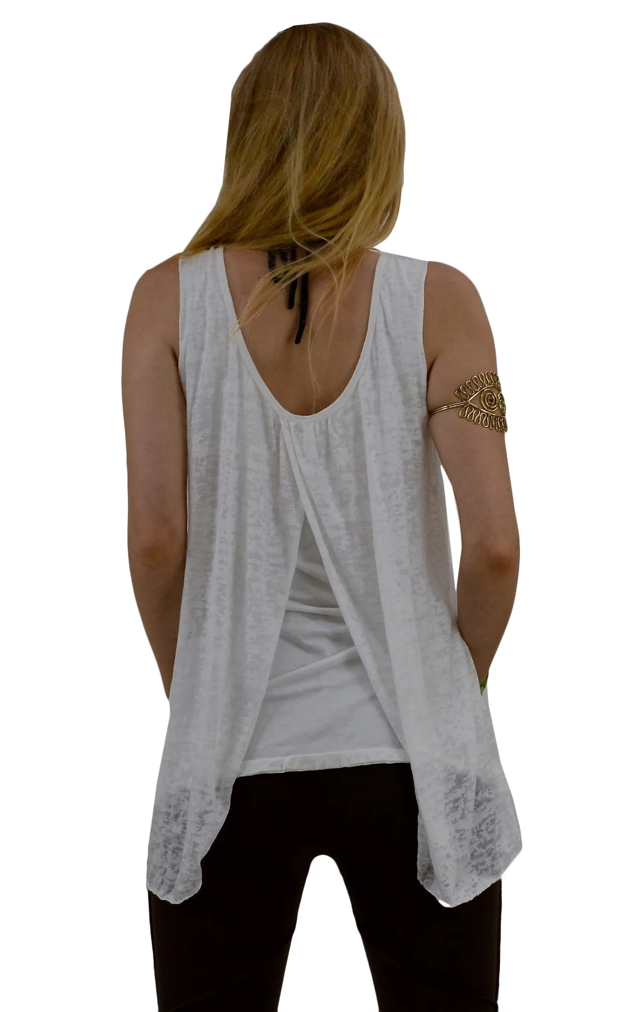Split way sleeveless Blouse
