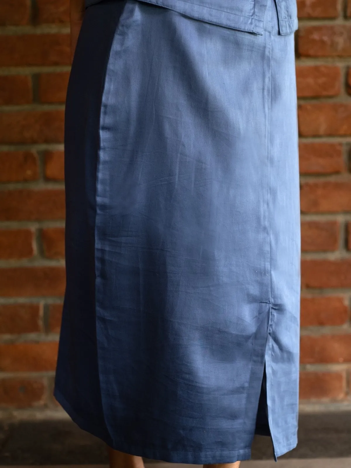 Vest Skirt Waves Set - Blue