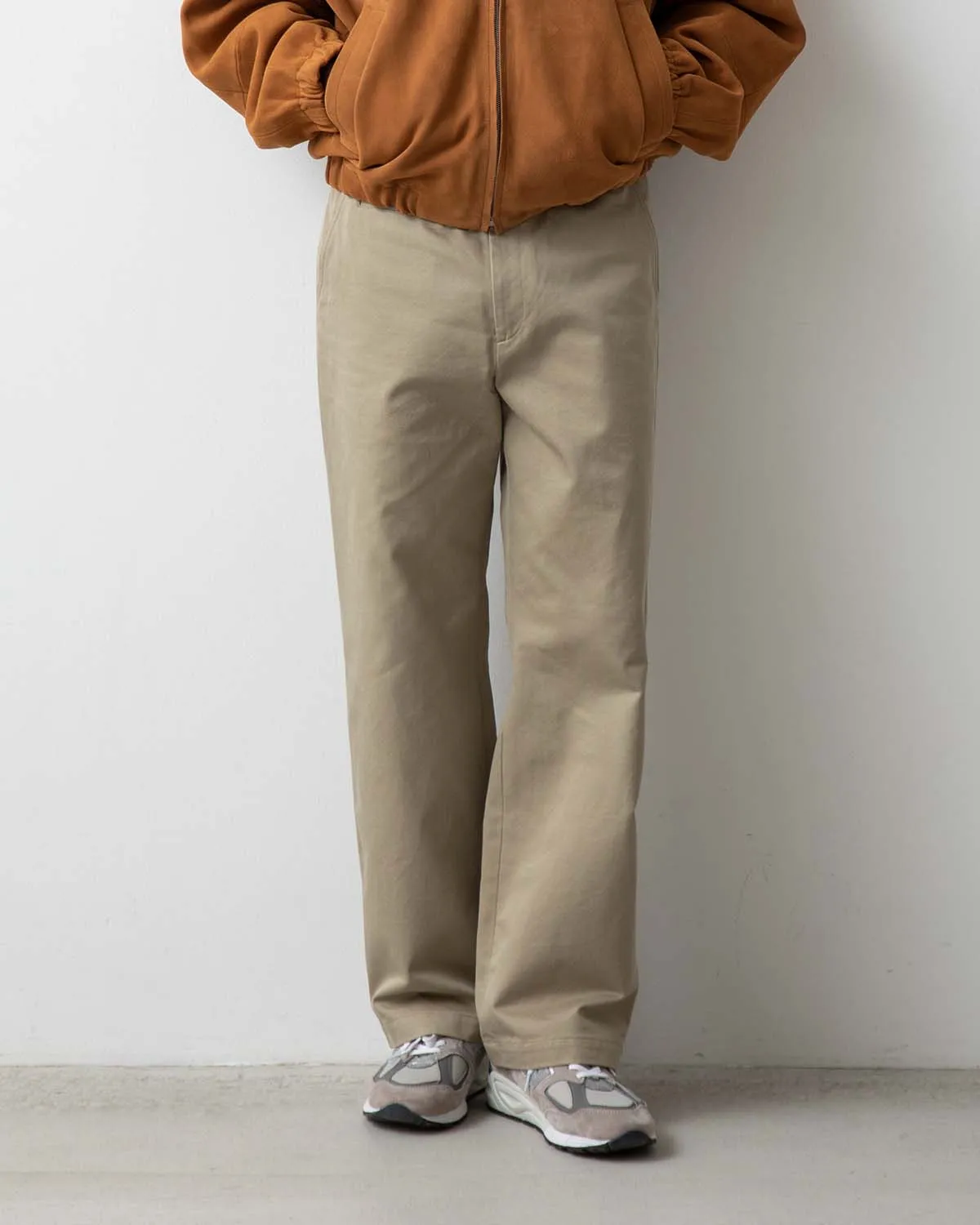 WASHED FINX CHINO BELTED PANTS