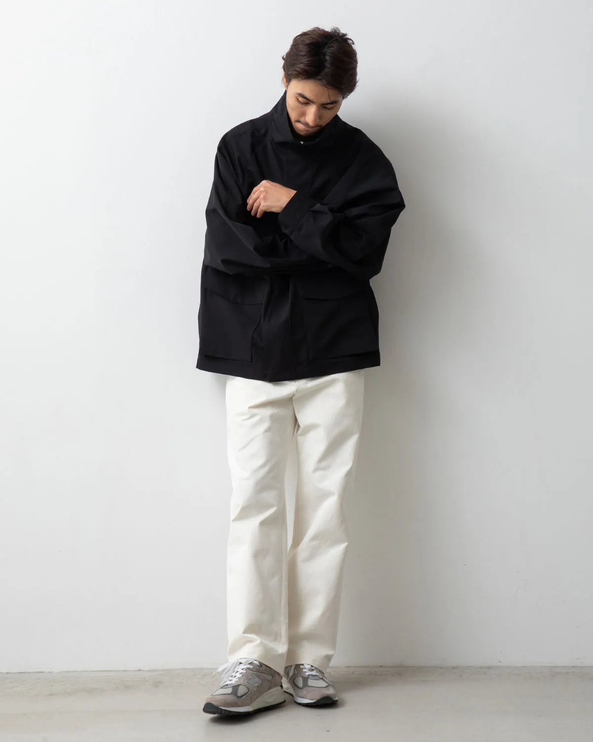WASHED FINX CHINO BELTED PANTS